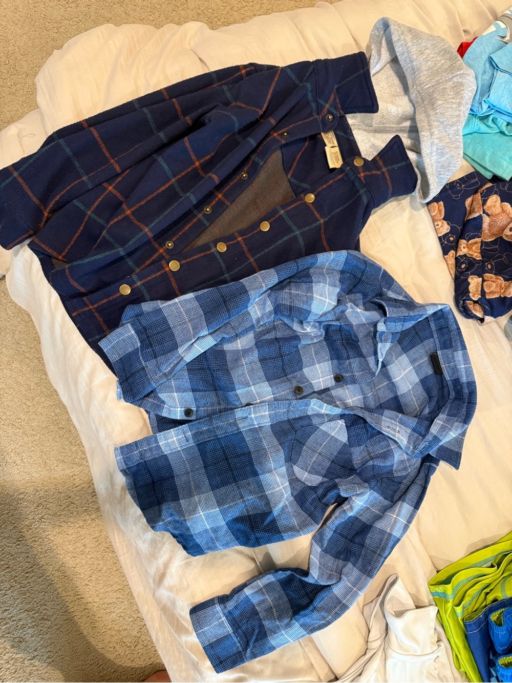 Blue Plaid Button-Up Shirt